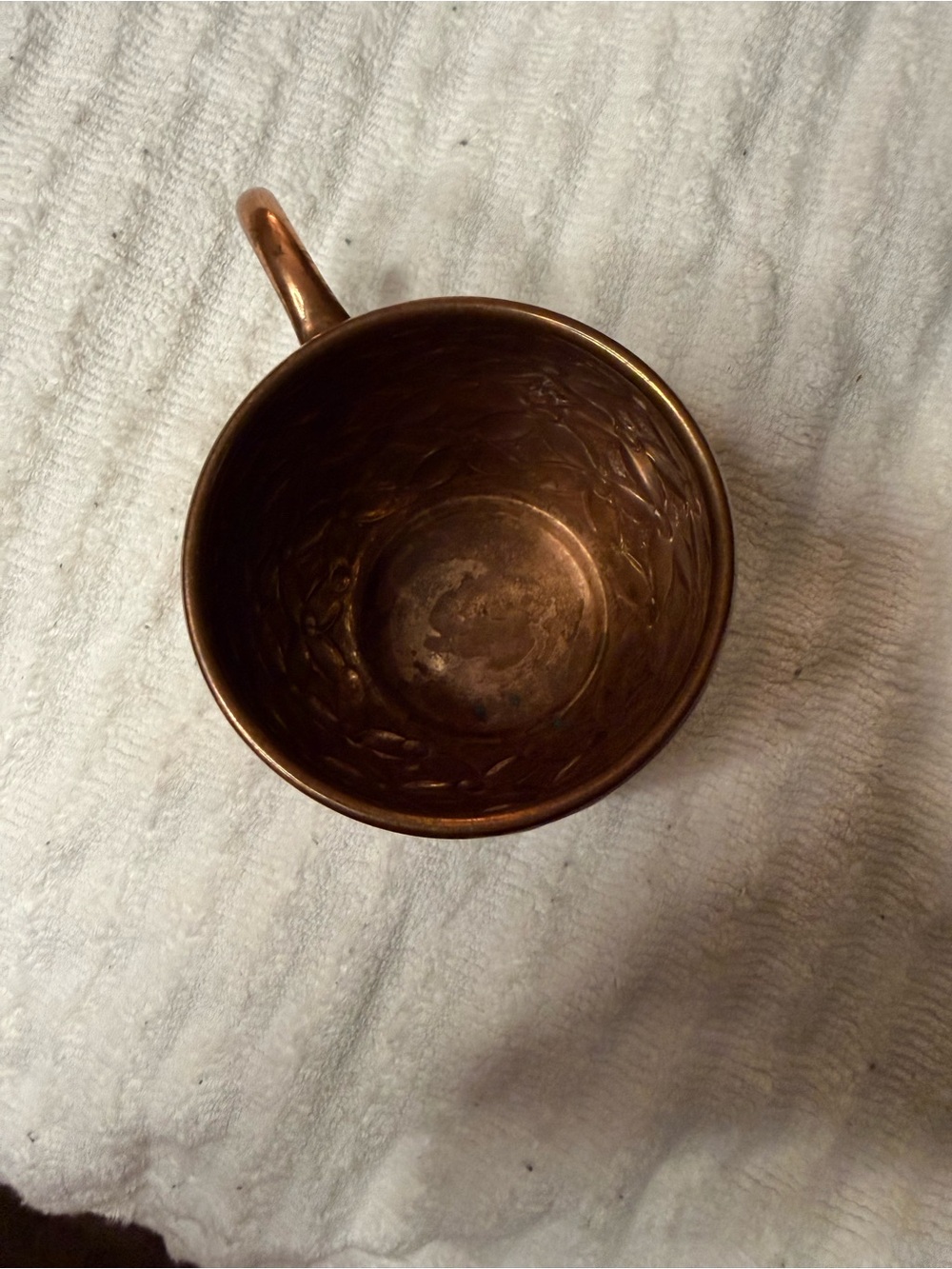 HomeHome Copper Moscow Mule Mug Embossed Floral Stainless Steel Cocktail Cup